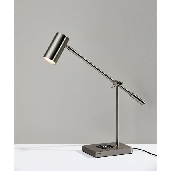 Adesso Collette LED Desk Lamp with Adesso Charge Wireless Charging Pad