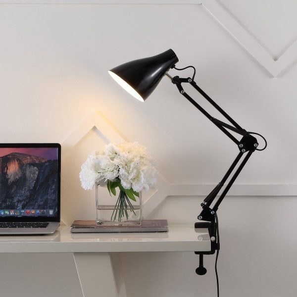 Hugo 28.5 Classic Industrial Adjustable Articulated Clamp-On LED Task Lamp. by JONATHAN Y
